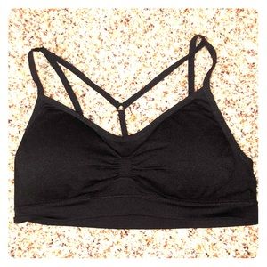 Black padded strappy bra